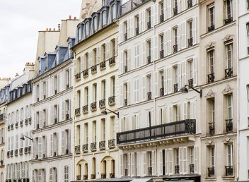 14076059 - typical parisian architecture, downtown paris, france