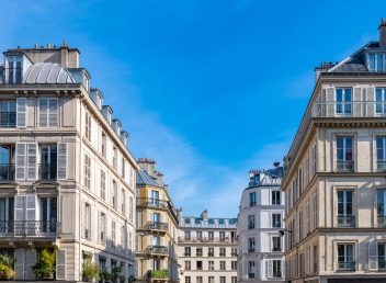 Paris, beautiful buildings, boulevard Beaumarchais, in the 11e district